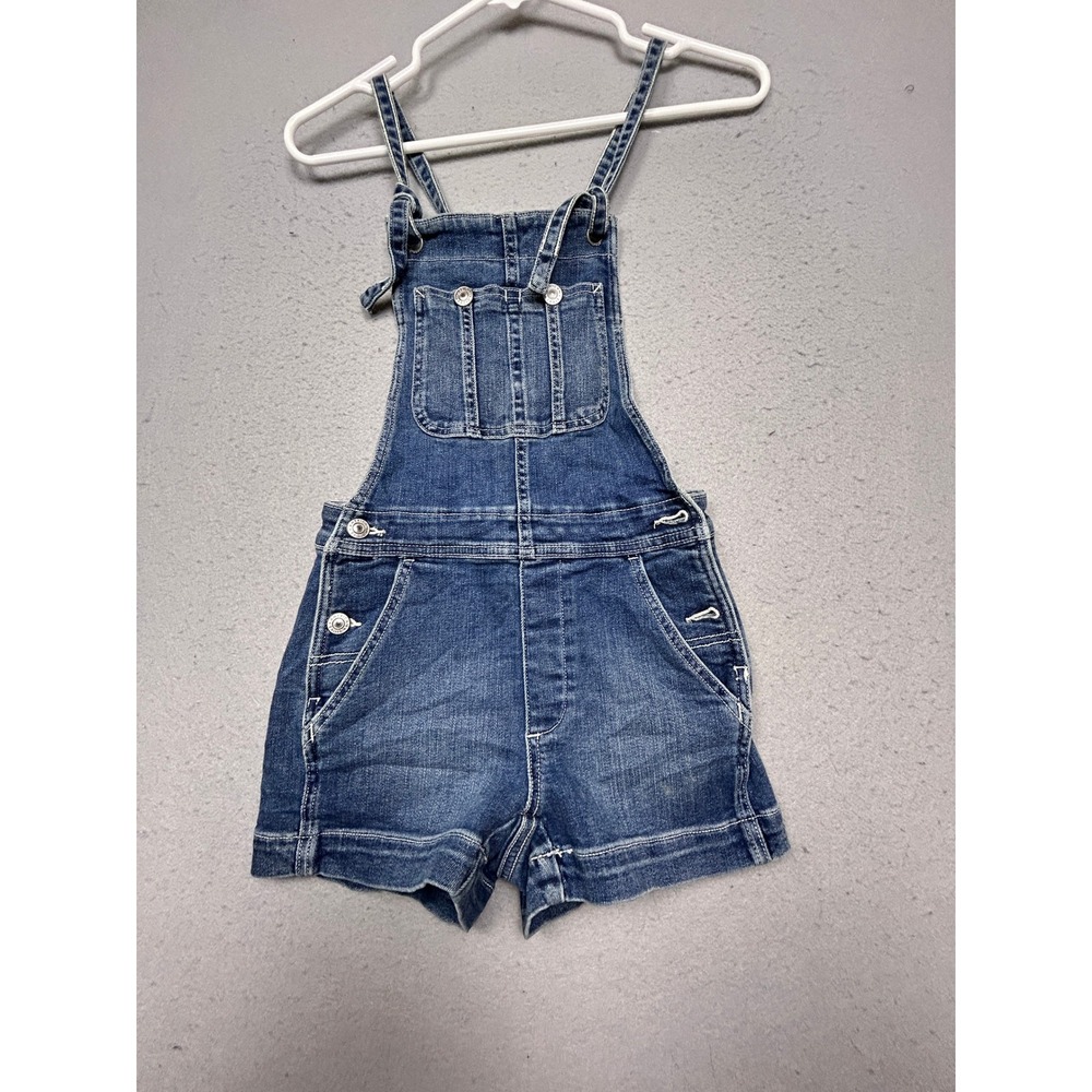 American Eagle Shortalls Super Stretch Denim Blue Size 00 W25 Womens